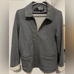 Moschino Charcoal Zip-Up Jacket